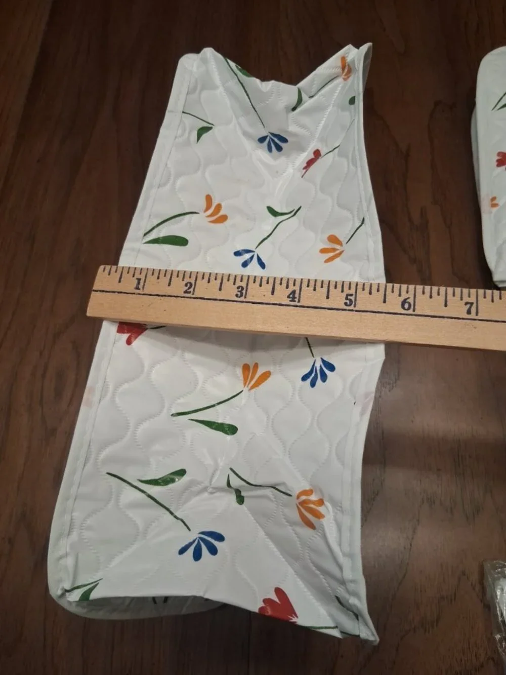 Vintage White w/Flower Quilted Vinyl Appliance Covers Lot of 4 Toaster Mixer